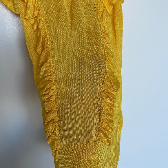 Rampage Yellow Ruffle Blouse - Picture 7 of 7